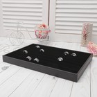 Подставка под кольца 7 полос, 35*24*3 см, цвет черный бархат - Фото 2