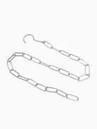 Цепочка-держатель для плечиков, звенья 4×2 см, L=110 см, цвет хром - Фото 3