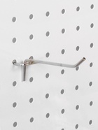 Крючок одинарный для металлической перфорированной панели, d=3.5 мм, L=10 см, цвет хром - Фото 3