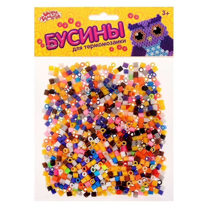 Бусины для термомозаики, набор 50 г, цвета МИКС, диаметр бусины 5 мм - Фото 1