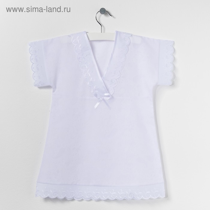 Рубашка крестильная для девочки, рост 80 см, цвет белый 00315-13_М - Фото 1