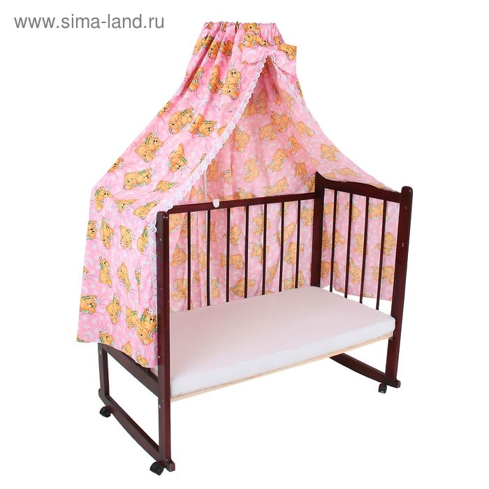 Балдахин кружевной для кроватки, размер 150*300 см, цвет розовый 08801-06 - Фото 1