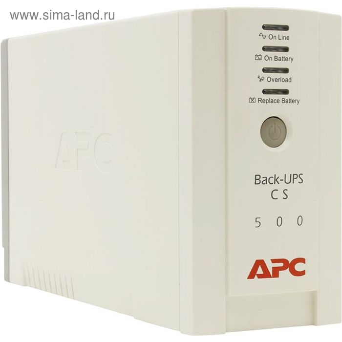 Источник бесперебойного питания APC Back-UPS BK500EI, 300 Вт, 500 ВА, бежевый - Фото 1