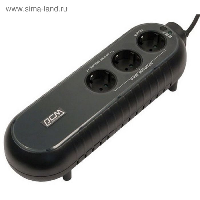 Источник бесперебойного питания Powercom WOW 300, 165 Вт, 300 ВА, чёрный - Фото 1