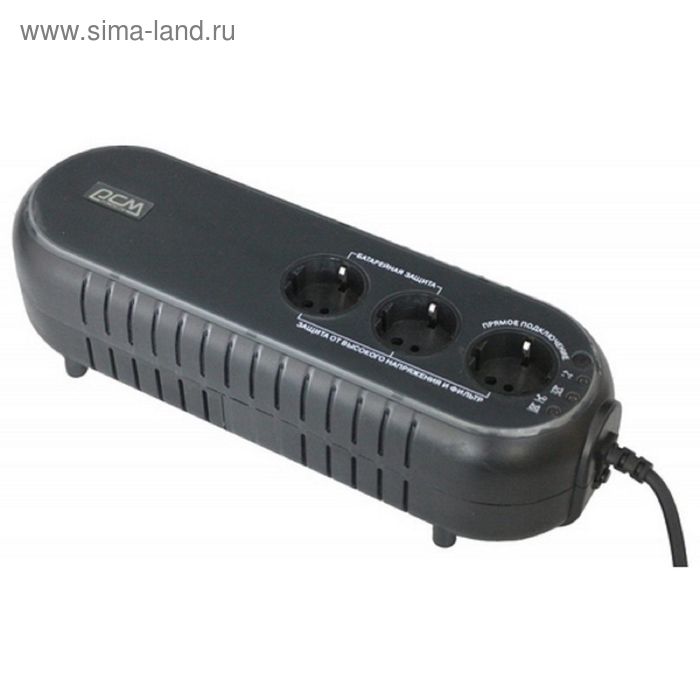 Источник бесперебойного питания Powercom WOW 500U, 250 Вт, 500 ВА, чёрный - Фото 1
