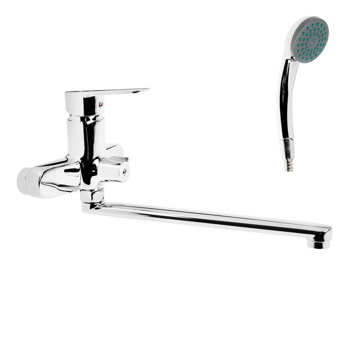 Смеситель для ванны Accoona A7165, однорычажный, излив 300 мм, хром - Фото 1