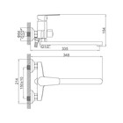 Смеситель для ванны Accoona A7165, однорычажный, излив 300 мм, хром - Фото 8
