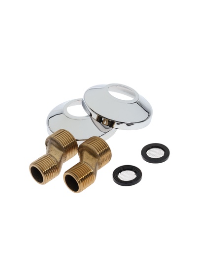 Смеситель для ванны Accoona A6482G, двухвентильный, белый/хром