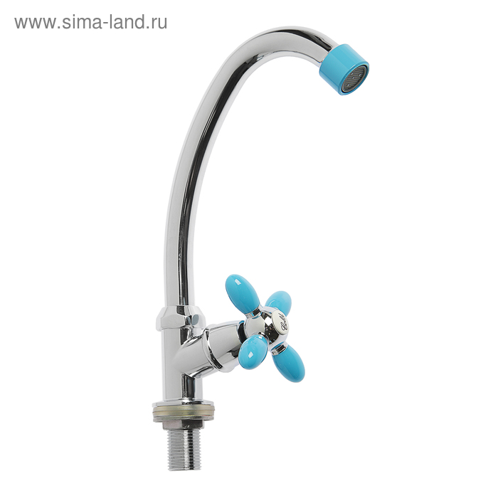 Моносмеситель Accoona A4782M, для холодной воды, синий, хром - Фото 1