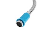 Смеситель для кухни Accoona A4882M, двухвентильный, с гибким изливом, бирюза/хром - Фото 3