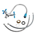 Смеситель для кухни Accoona A4882M, двухвентильный, с гибким изливом, бирюза/хром - Фото 6