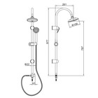 Стойка для душа Accoona A8399, тропический душ, хром - Фото 7