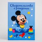 Свидетельство о рождении, Микки Маус, 21×30 см - Фото 3