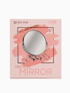 Зеркало настольное, с увеличением х2, настенное, двустороннее, 13.5×15 см, (d=11.5 см), металлическое - Фото 3