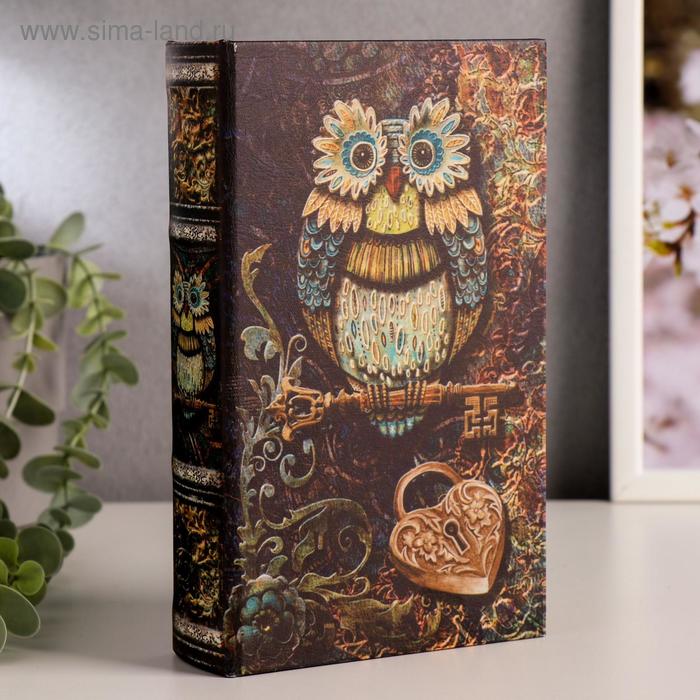 Шкатулка книга-сейф «Совушка с ключиком», 21×13×5 см - Фото 1