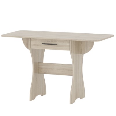 Раскладной стол, 1 ящик, 600(1200)×570×750 мм, цвет дуб сонома