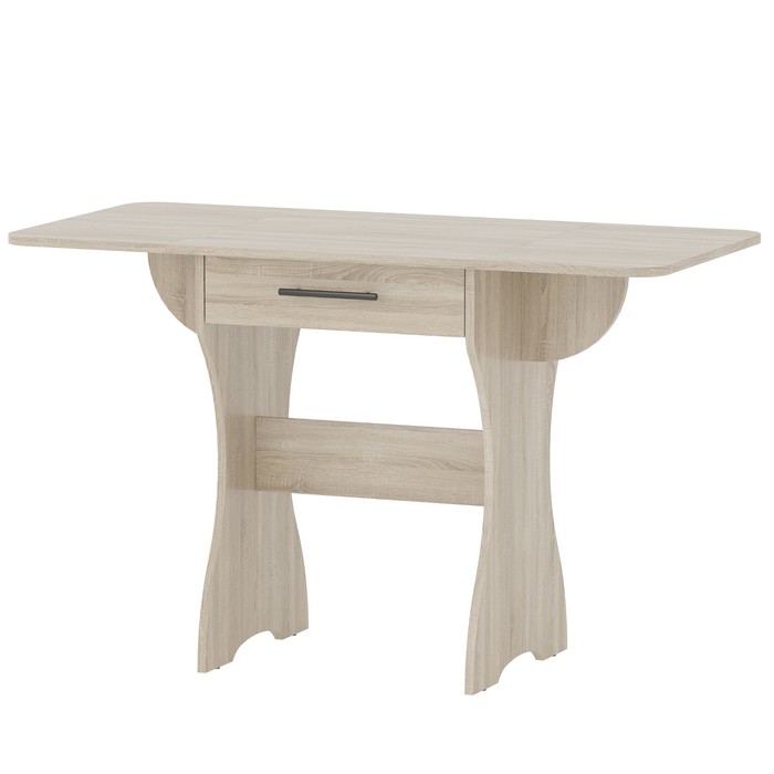 Раскладной стол с ящиком, 600(1200)×570×750 мм, цвет дуб сонома - Фото 1