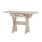 Раскладной стол с ящиком, 600(1200)×570×750 мм, цвет дуб сонома - Фото 2