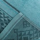 Полотенце махровое DO&CO KILIM 50*90 см голубой, хлопок, 460 гр/м - Фото 4