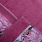 Полотенце махровое DO&CO DAMASK SOFT 50*90 см тёмно-розовый, хлопок, 460 гр/м - Фото 3