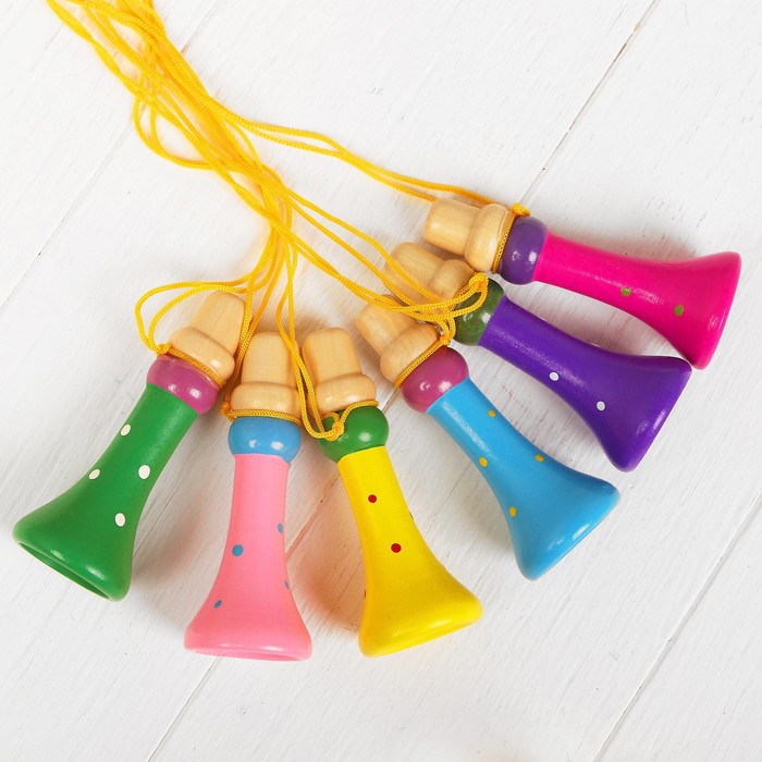 Музыкальная игрушка «Дудочка на верёвочке», цвета микс - фото 1905309381
