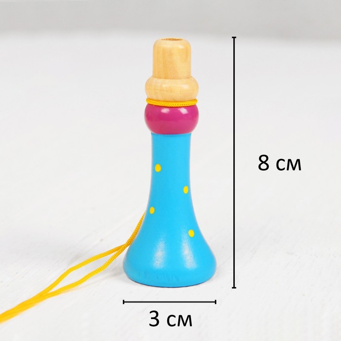 Музыкальная игрушка «Дудочка на верёвочке», цвета микс - фото 1883202280