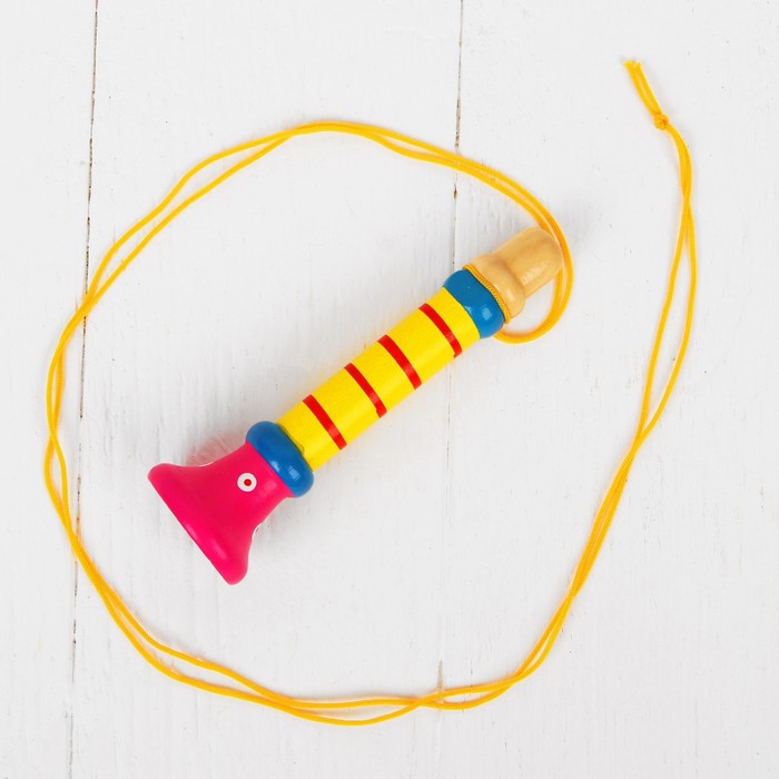 Музыкальная игрушка «Дудочка на веревочке», высокая, цвета МИКС - фото 1884684882