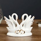 Фигурка под фарфор «2 лебедя изящество», стразы, 10×5×9 см - Фото 1