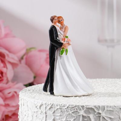 Фигурка на торт «Молодожёны объятья»,12 см, МИКС