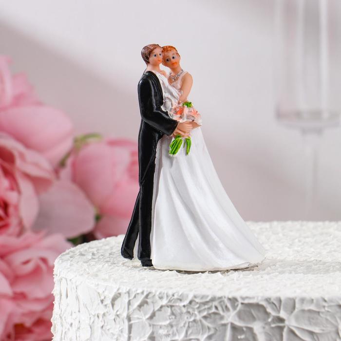 Фигурка на торт «Молодожёны объятья»,12 см, МИКС - Фото 1
