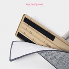 Швабра для мытья пола с вертикальным отжимом Доляна, 35×14×125 см, стальная ручка, микрофибра, дополнительная насадка - Фото 4