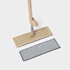 Швабра для мытья пола с вертикальным отжимом Доляна, 35×14×125 см, стальная ручка, микрофибра, дополнительная насадка - Фото 3