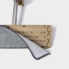 Швабра для мытья пола с вертикальным отжимом Доляна, 35×14×125 см, стальная ручка, микрофибра, дополнительная насадка - Фото 5