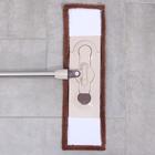 Швабра для мытья пола плоская Доляна, насадка из микрофибры 56×17 см, телескопическая стальная ручка 77-127 см - Фото 5