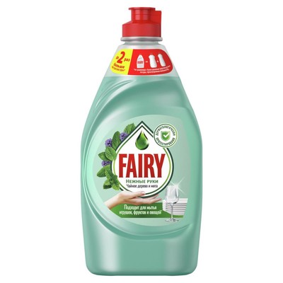 Средство для мытья посуды Fairy, гель, чайное дерево и мята, 450 мл