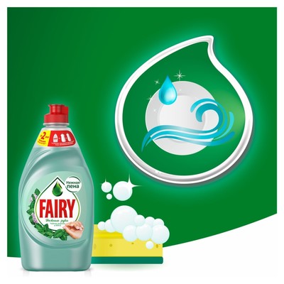 Средство для мытья посуды Fairy, гель, чайное дерево и мята, 450 мл