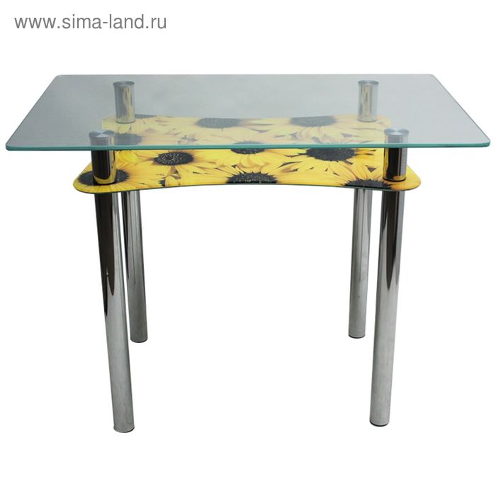 Стол обеденный «Ян 1», 990 × 600 × 740 мм, флора 48
