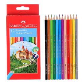 Карандаши 12 цветов Faber-Castell ECO "Замок" 1201 7/2.8 мм, шестигранный корпус, без точилки