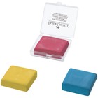 Ластик-клячка Faber-Castell 1273 Extra soft, 40 х 35 х 10, (микс 3 цвета) в пластиковой коробке, цена за 1 шт. - Фото 2