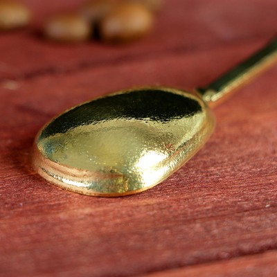 Ложка латунная, d=21.5, золотистая
