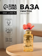 Ваза «Уинстон», овальная, 250 мл, d=3 см, 14×7×5 см, стекло, МИКС - Фото 1