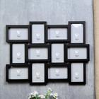 Фоторамка - коллаж на 12 фото 10×15 см «Геометрия», чёрная, 57×44 см - Фото 1