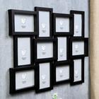 Фоторамка - коллаж на 12 фото 10×15 см «Геометрия», чёрная, 57×44 см - Фото 2