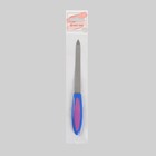 Пилка металлическая для ногтей, прорезиненная ручка, 15 см, цвет МИКС - Фото 3
