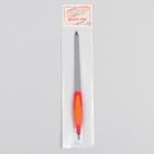Пилка-триммер металлическая для ногтей, прорезиненная ручка, с защитным колпачком, 19 см, цвет МИКС - Фото 7