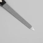 Пилка-триммер металлическая для ногтей, прорезиненная ручка, с защитным колпачком, 17 см, цвет МИКС - Фото 3