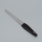 Пилка металлическая для ногтей, 12 см, чёрная, цвет серебристый - Фото 2