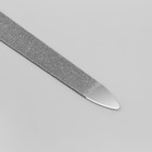 Пилка металлическая для ногтей, 15 см, в чехле, цвет серебристый/чёрный - Фото 2