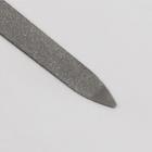 Пилка металлическая для ногтей, 17 см, в чехле, цвет серебристый/чёрный - Фото 2