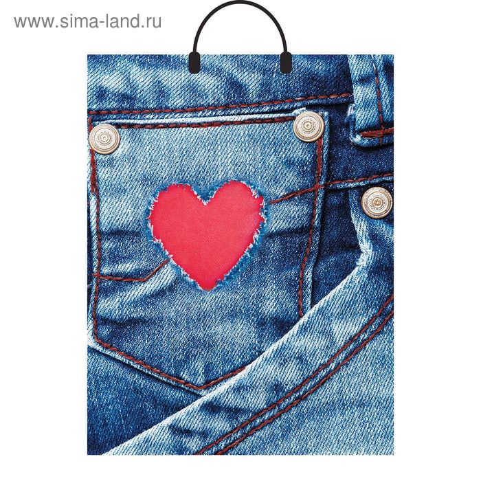 Пакет "Монетный карман", полиэтиленовый с пластиковой ручкой, 31 х 40 см, 90 мкм - Фото 1